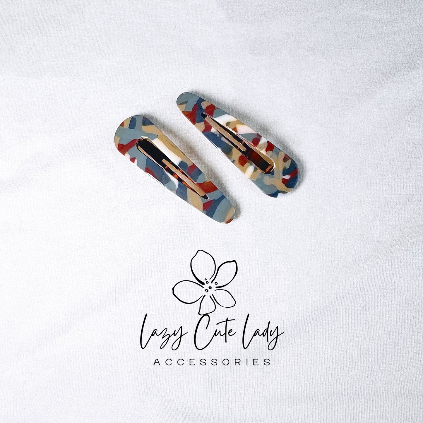 Eco-Friendly Acetate Snap Clips - Colorful & Pink Tick-Tack Hair Clips