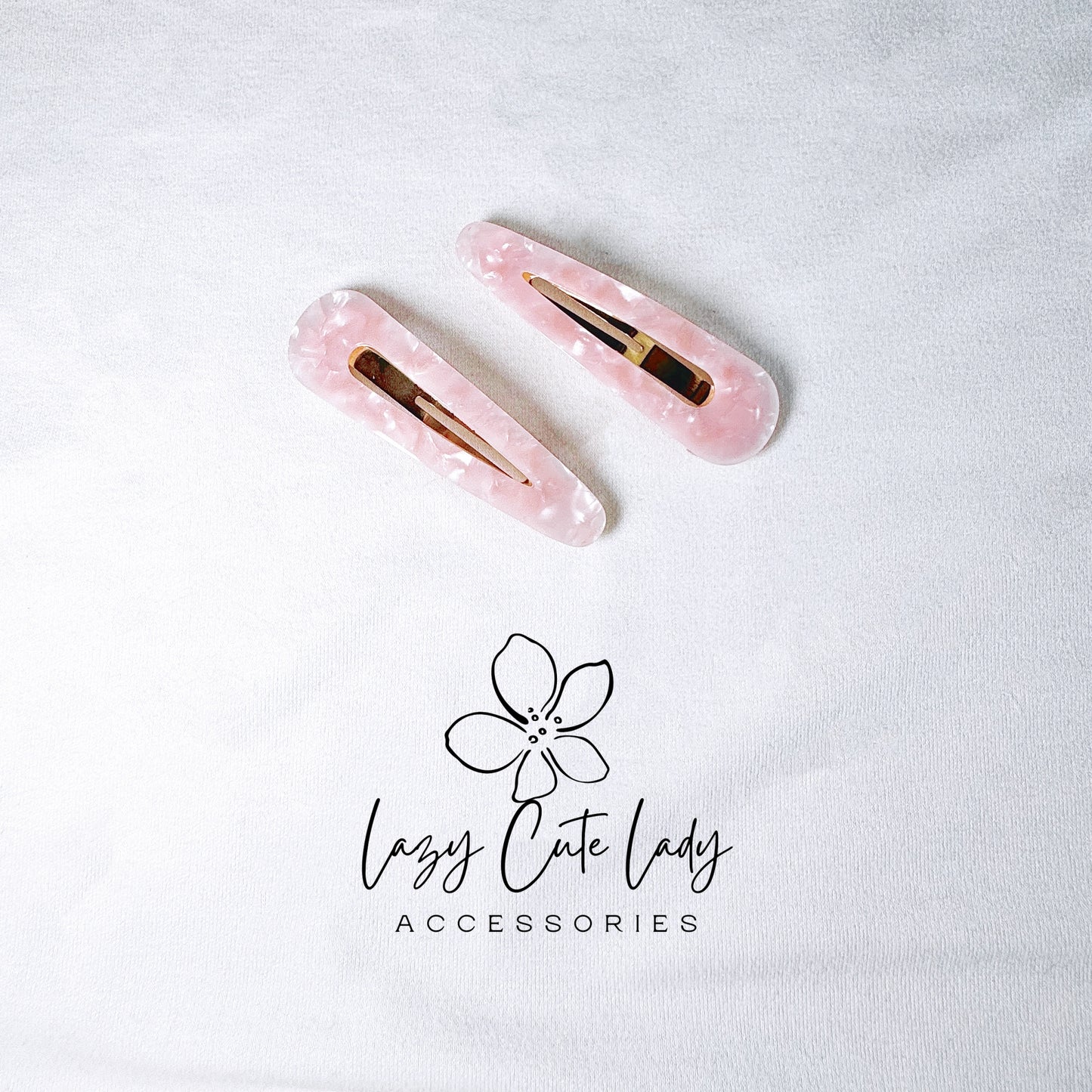 Eco-Friendly Acetate Snap Clips - Colorful & Pink Tick-Tack Hair Clips