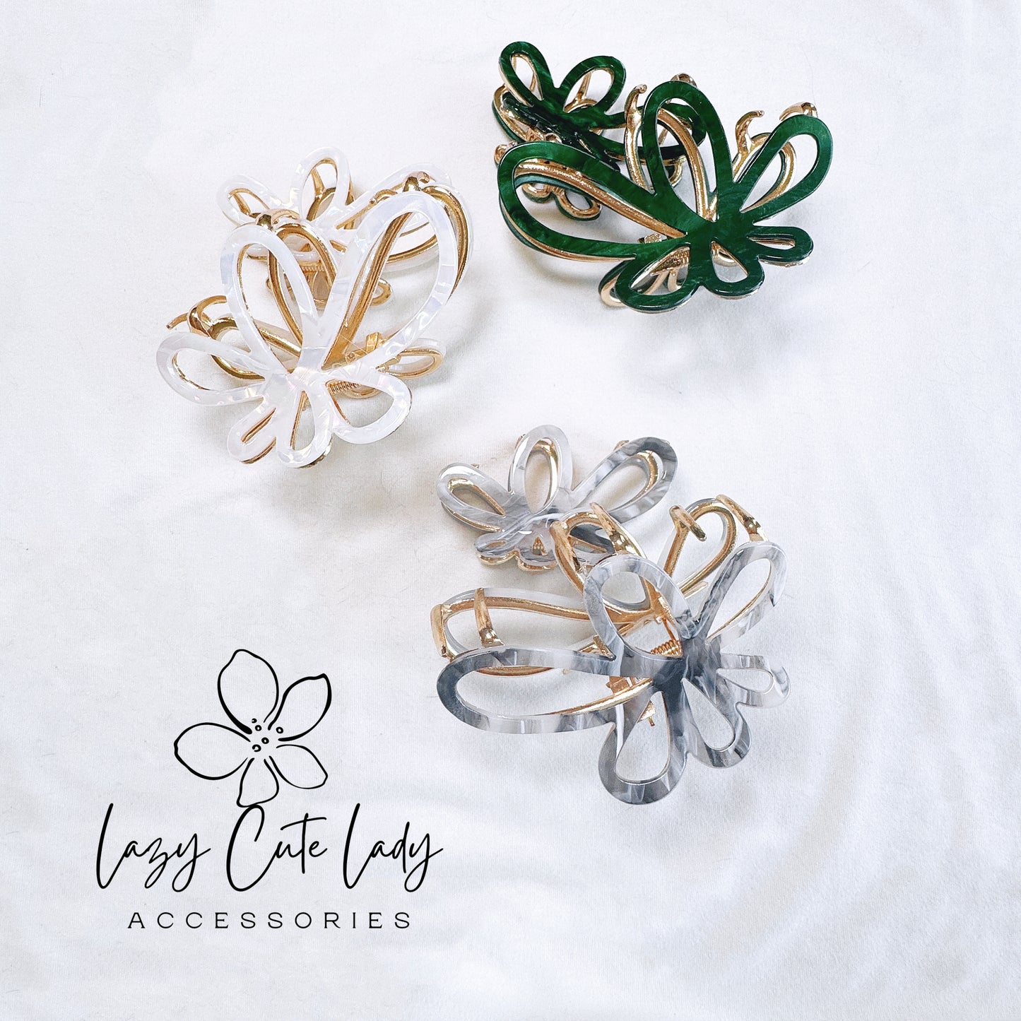 Butterfly Hair Claw - Eco-Friendly Acetate & Metal in Two Sizes