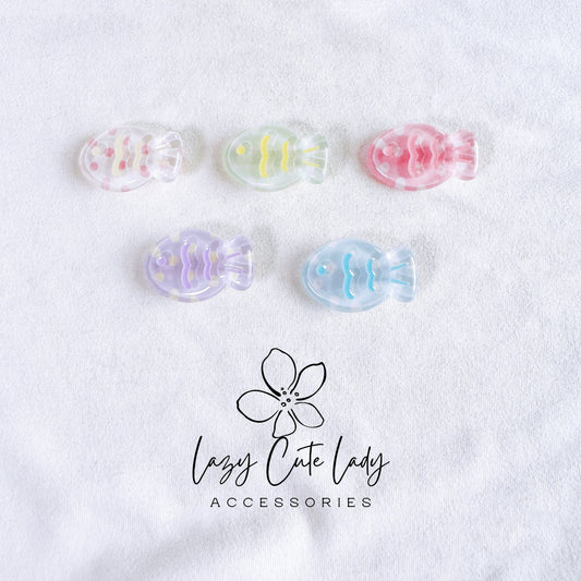 Transparent Candy-Colored Fish Hair Clips – Sweet & Adorable Hair Accessories