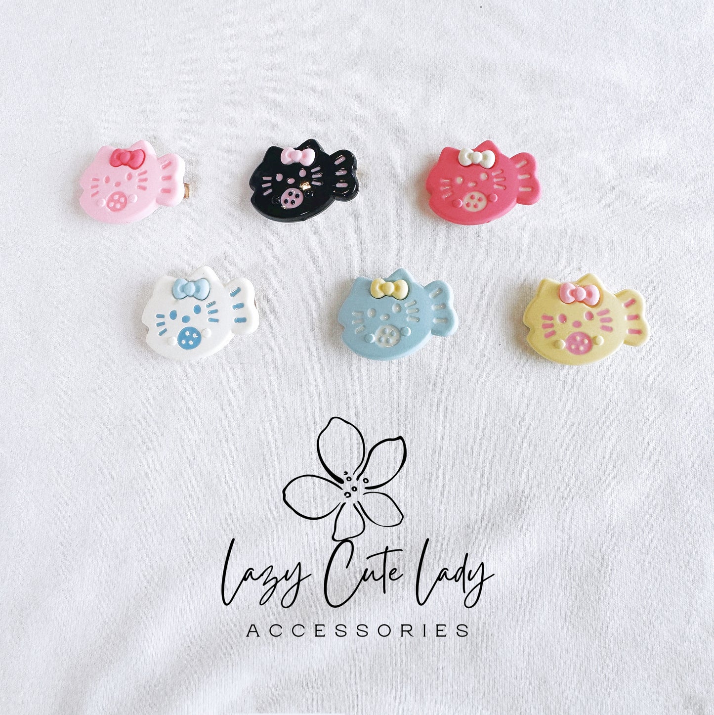 Adorable Little Cat-Fish Bow Hair Clip - Sweet & Playful Accessory for Girl