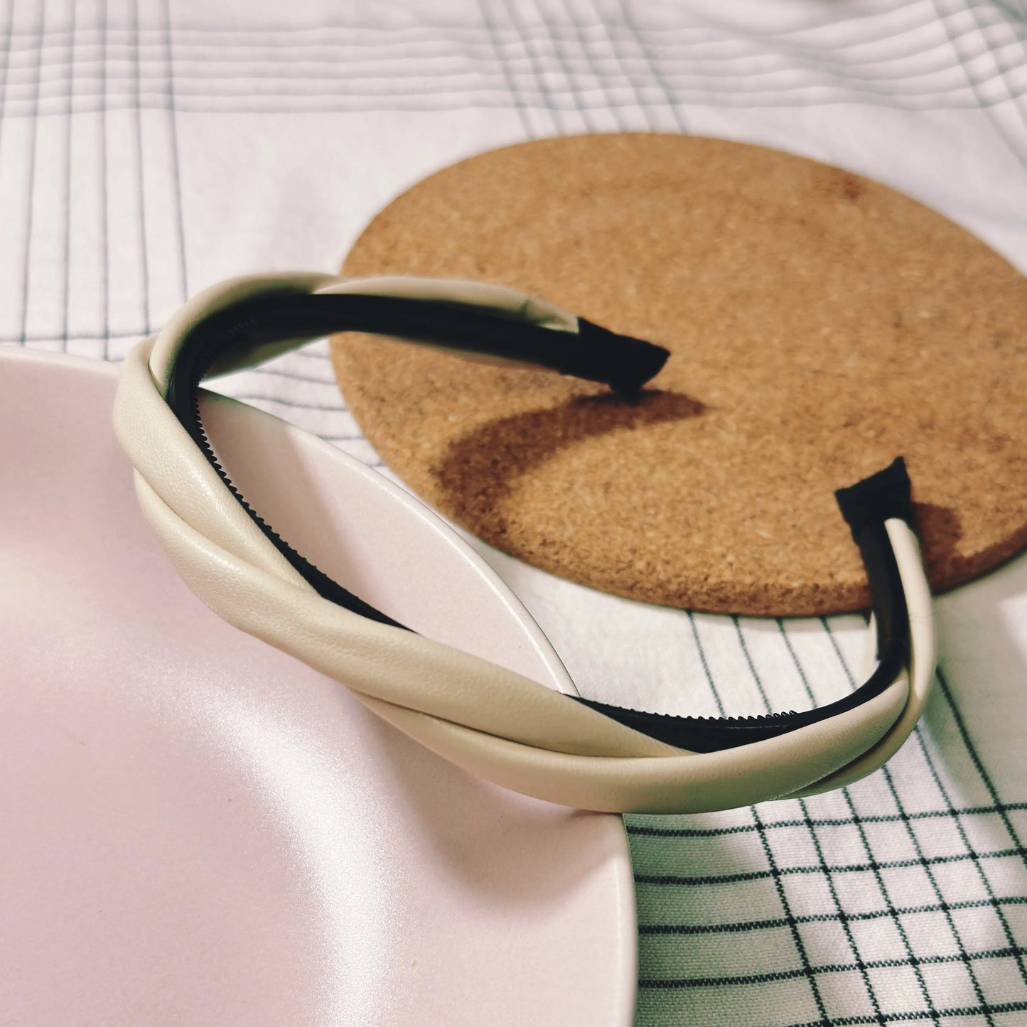 Leather Essence: Premium Minimalist Twisted Headband