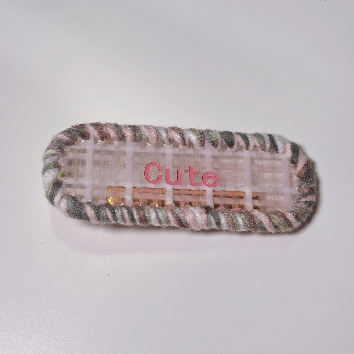 Eco-Friendly Acetate and Knitted Yarn Hair Clip