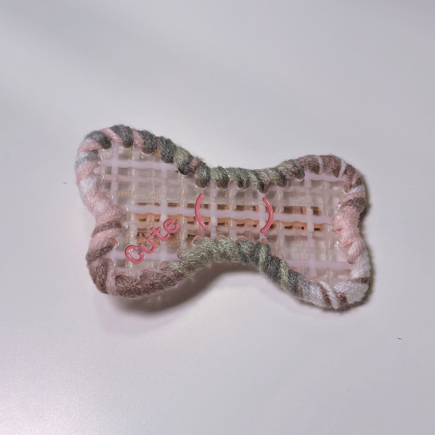 Eco-Friendly Acetate and Knitted Yarn Hair Clip