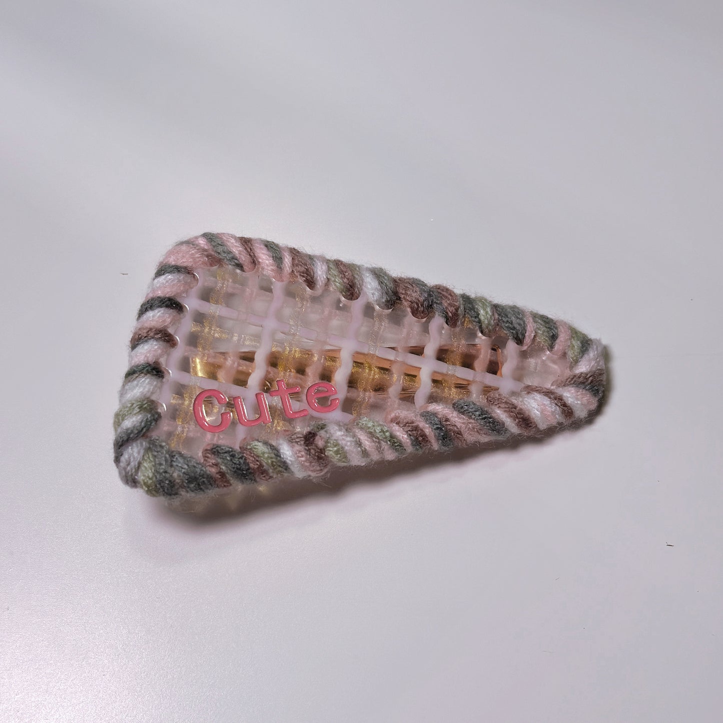 Eco-Friendly Acetate and Knitted Yarn Hair Clip