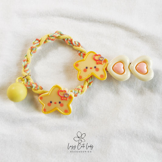 Cartoon Starry Love Hair Accessories - Hair clips -hair ties - for women for girl- Star & Heart