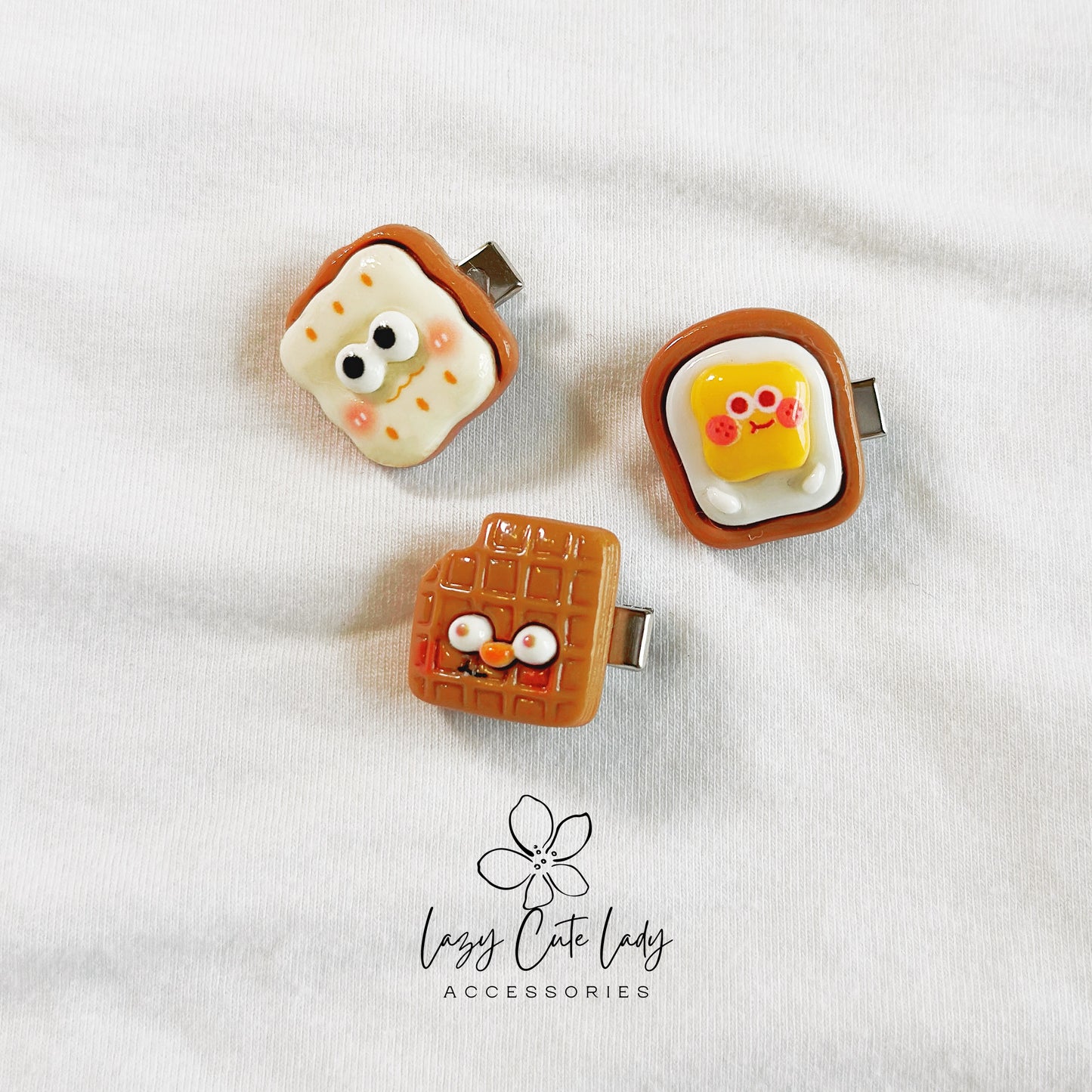 Tiny Cartoon Food Theme Hair Clips for Little Ones