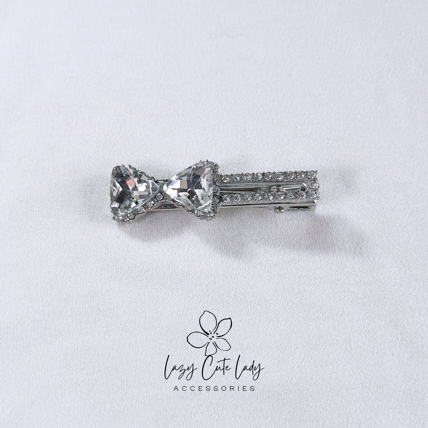 Elegant Silver Rhinestone Hair Clip- Hair accessory for girl for women - gift