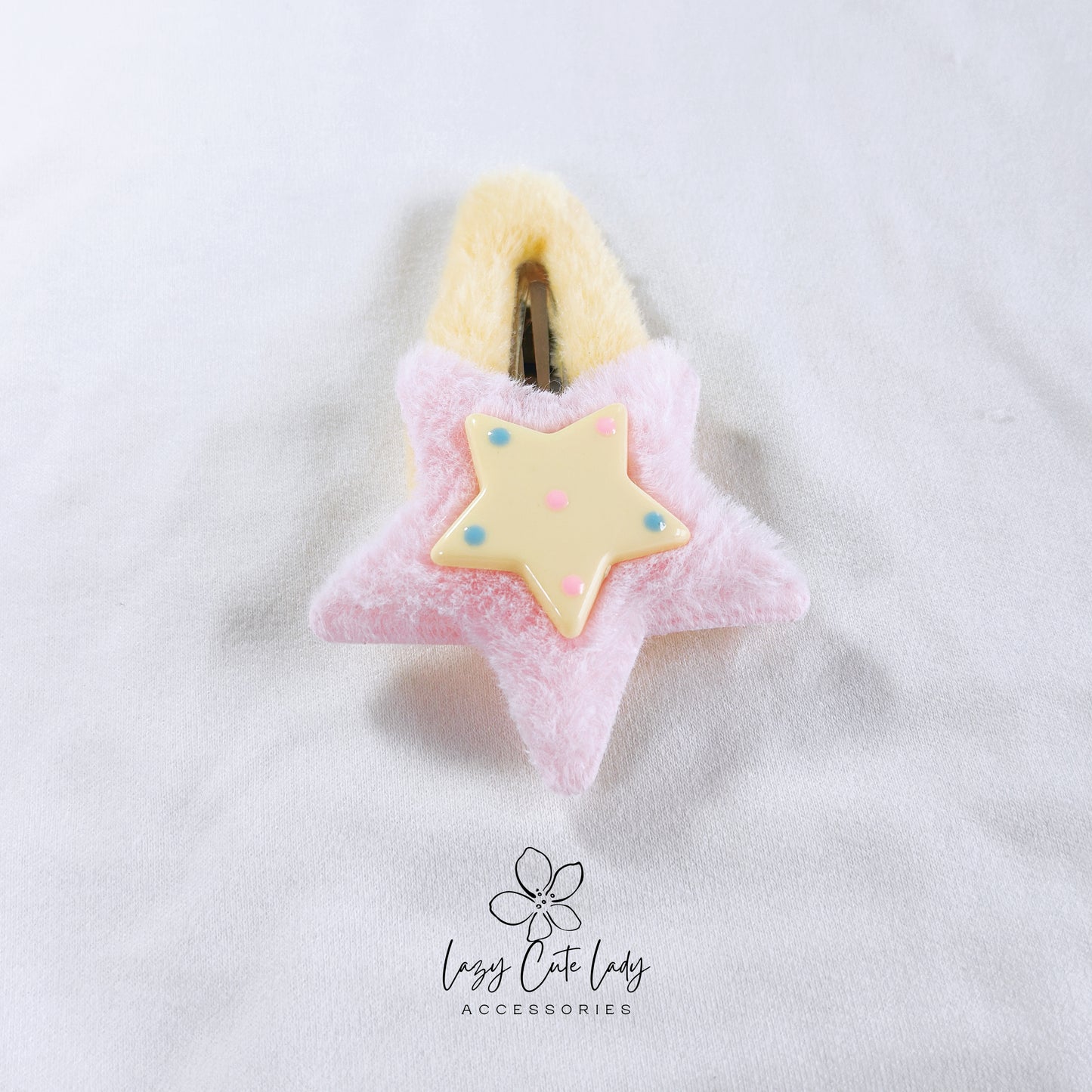 Plush Star Hair Clip Series- Hair clips- Hair Claw - Star clips - for girl for women