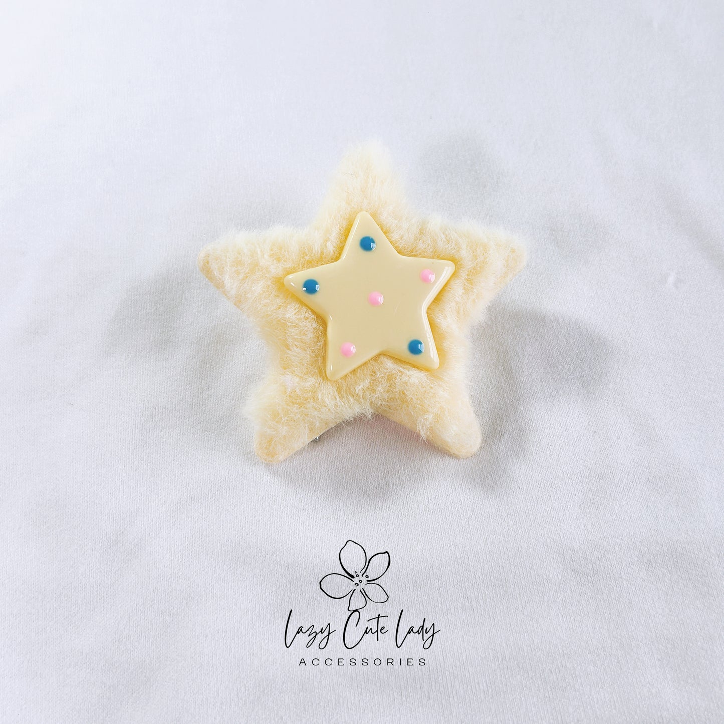 Plush Star Hair Clip Series- Hair clips- Hair Claw - Star clips - for girl for women