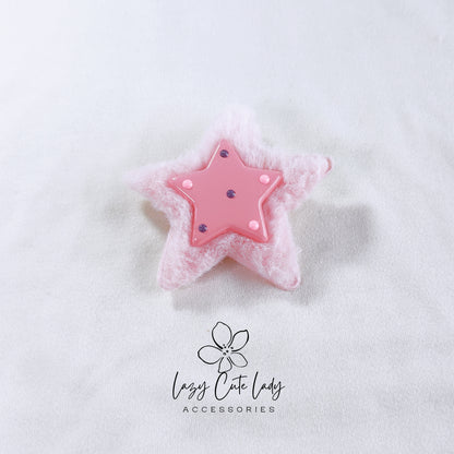 Plush Star Hair Clip Series- Hair clips- Hair Claw - Star clips - for girl for women