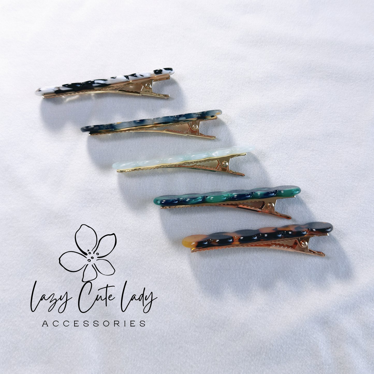 Vintage Eco-Friendly Acetate Hair Clip – Stylish and Sustainable - Hair Accessory- colorful Hair Clips- for girl for women