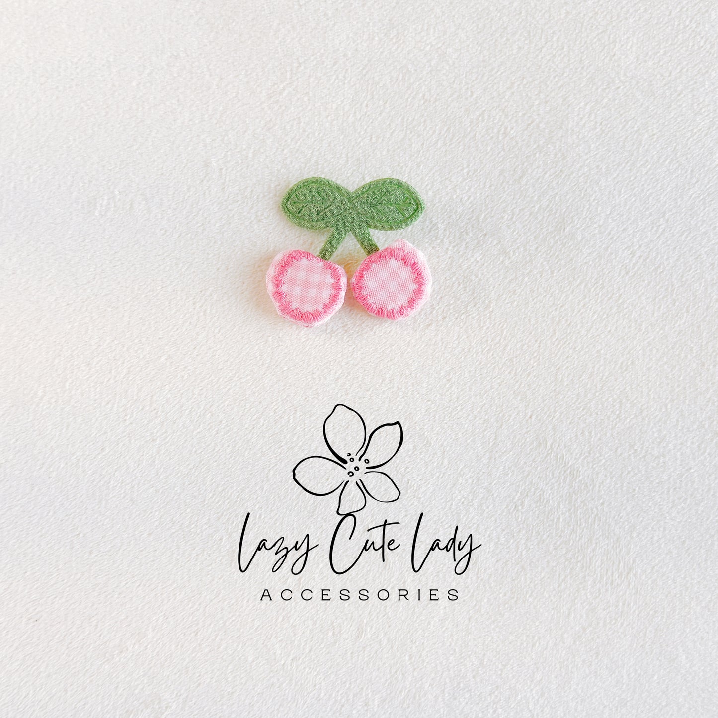 Adorable 1.5-Inch Fabric Bow and Strawberry Hair Clip Set - Pink and Blue Options