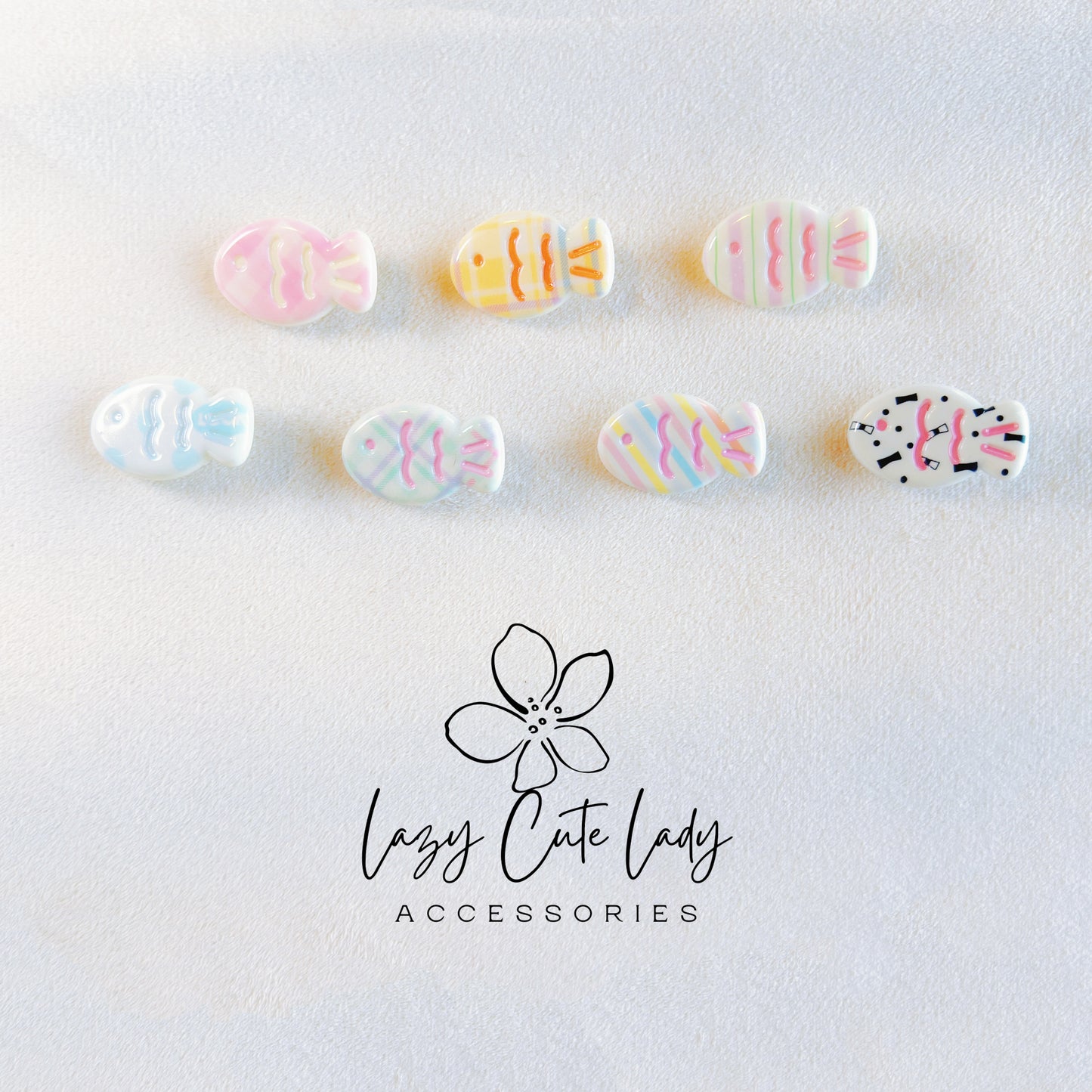 Lazy Cute Lady – Mini Fish Clip Collection- Baby hair Clips- Cute hair Clips- Gift