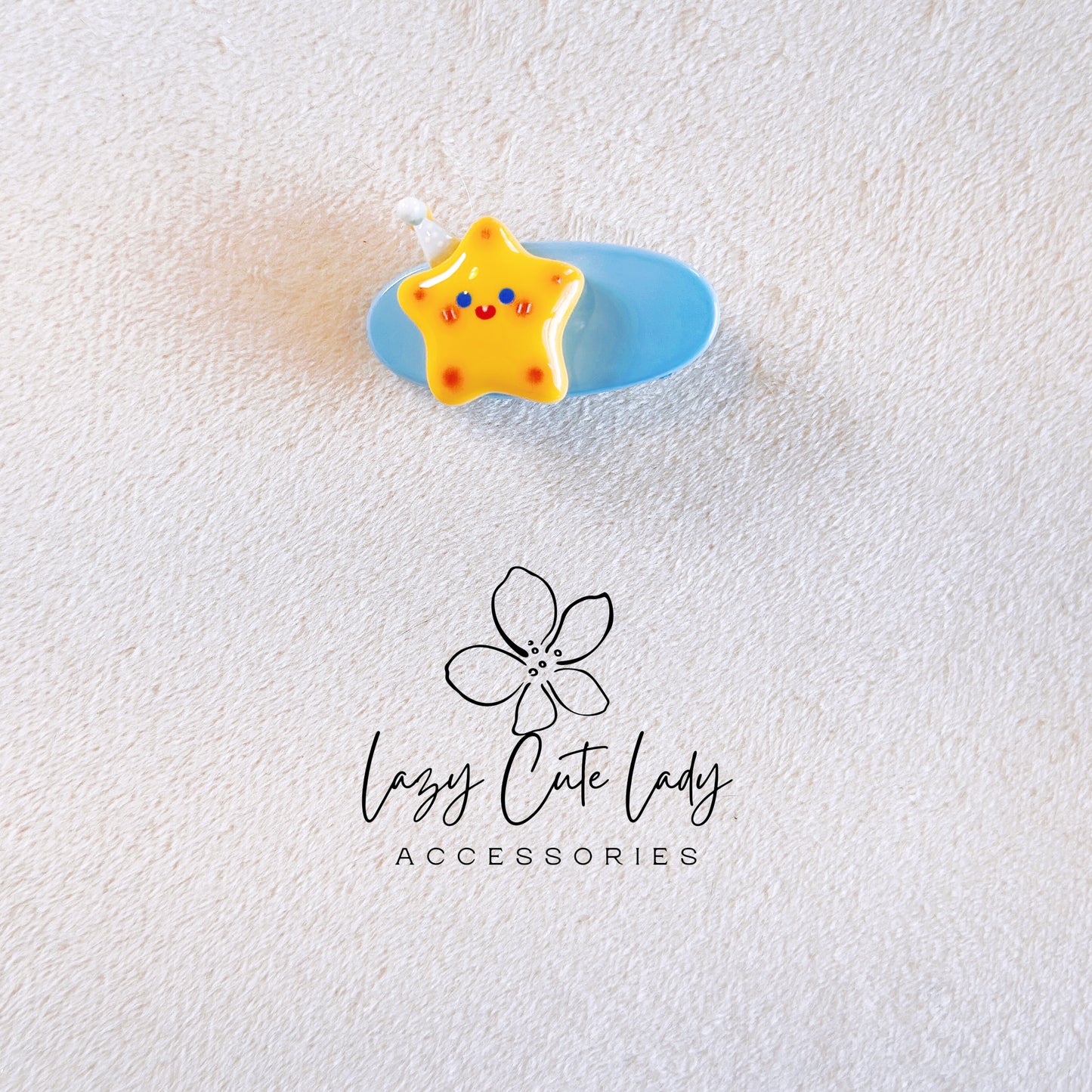 Cheesy Birthday Star Hair Clip - Hair Accessory