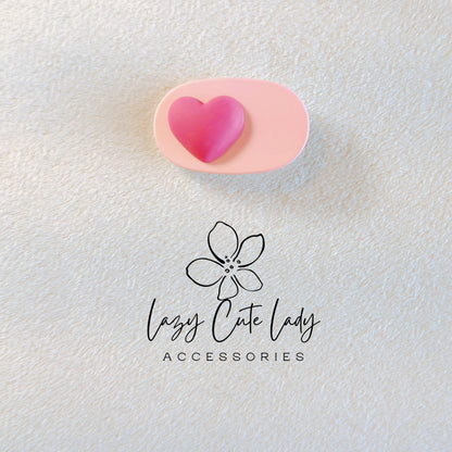 Pink Heart Hair Clip Set – Cute & Sweet Hair Accessories in Light and Dark Pink for Girls & All Ages