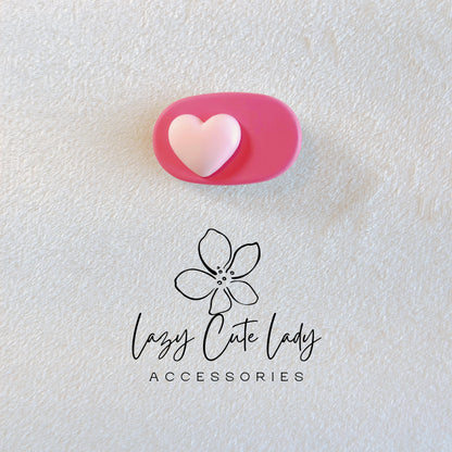 Pink Heart Hair Clip Set – Cute & Sweet Hair Accessories in Light and Dark Pink for Girls & All Ages
