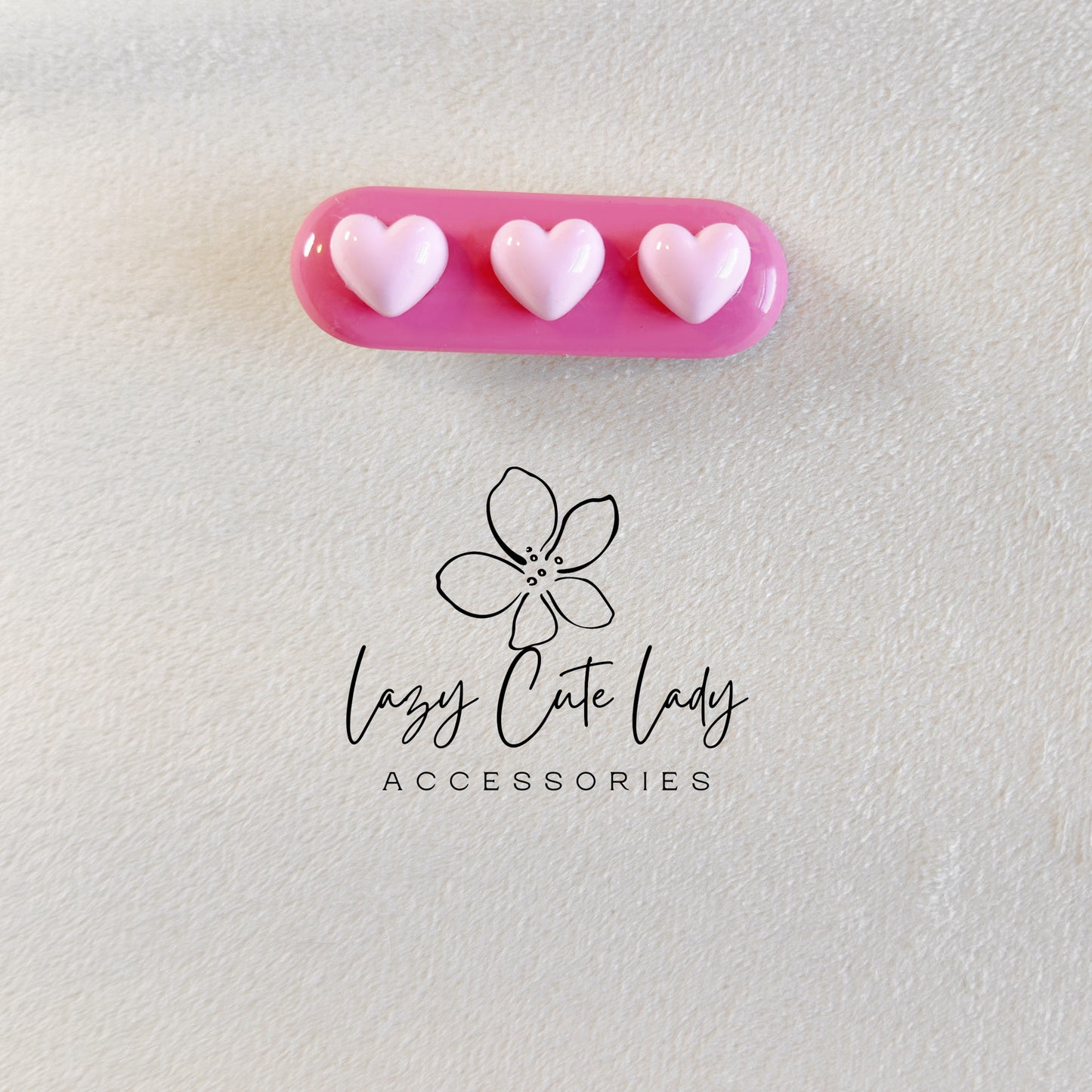 Pink Heart Hair Clip Set – Cute & Sweet Hair Accessories in Light and Dark Pink for Girls & All Ages