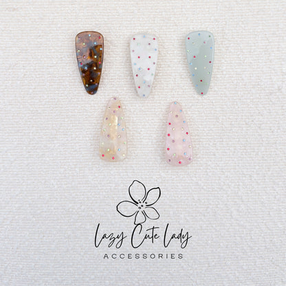 Colorful Rhinestone Snap Hair Clip