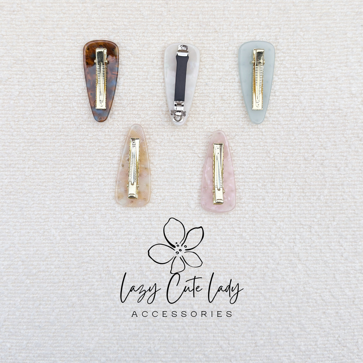 Colorful Rhinestone Snap Hair Clip