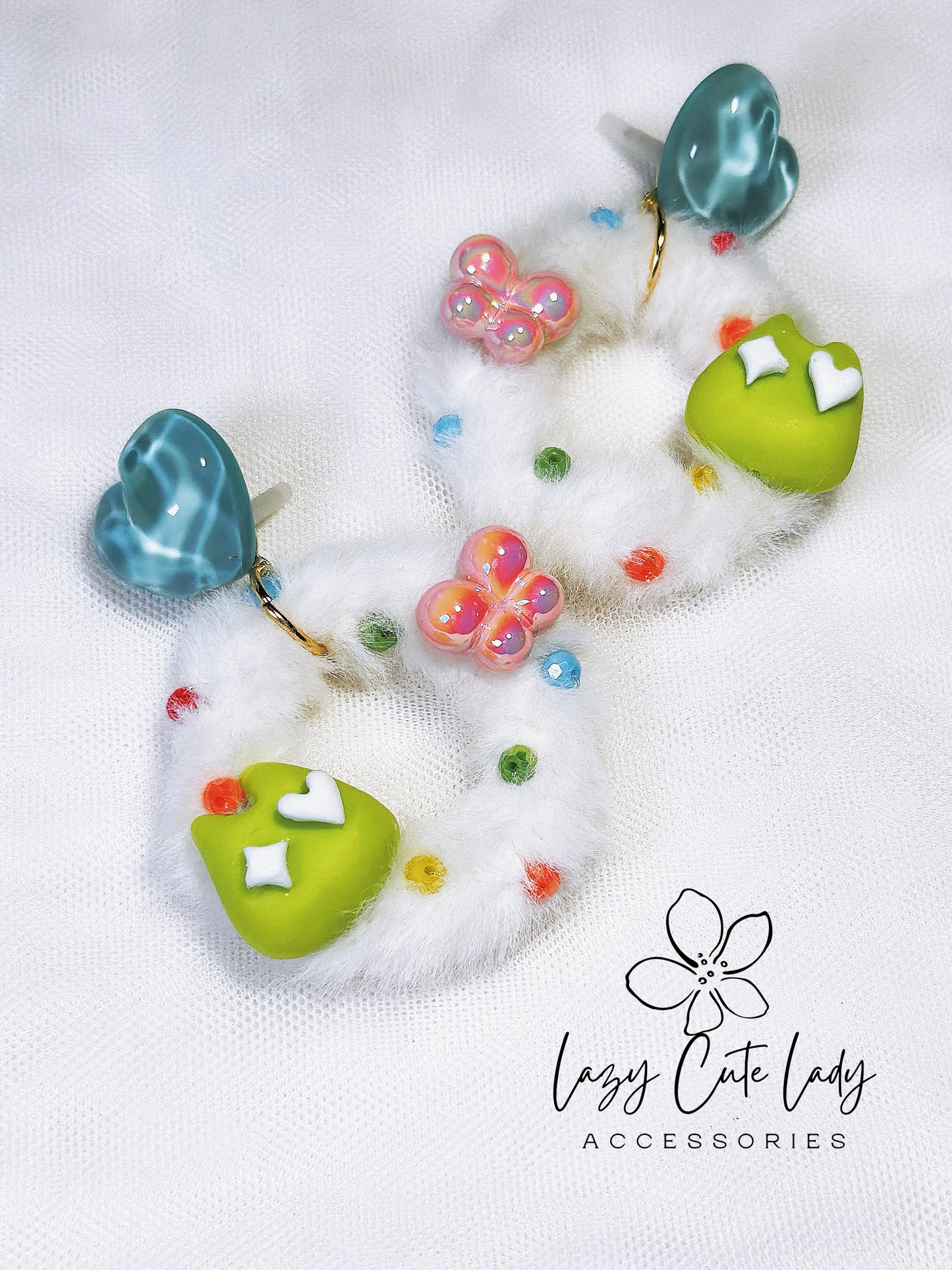 Playful Charm: Handcrafted Fluffy Earrings