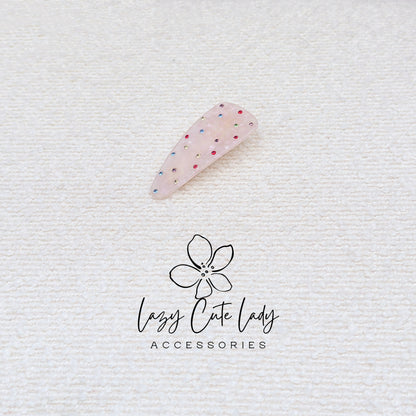 Colorful Rhinestone Snap Hair Clip