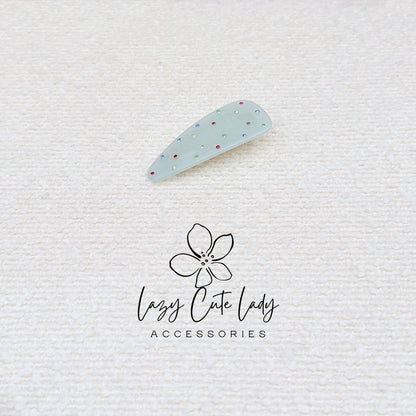 Colorful Rhinestone Snap Hair Clip