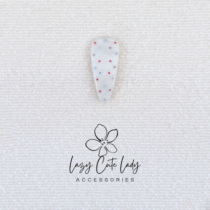 Colorful Rhinestone Snap Hair Clip