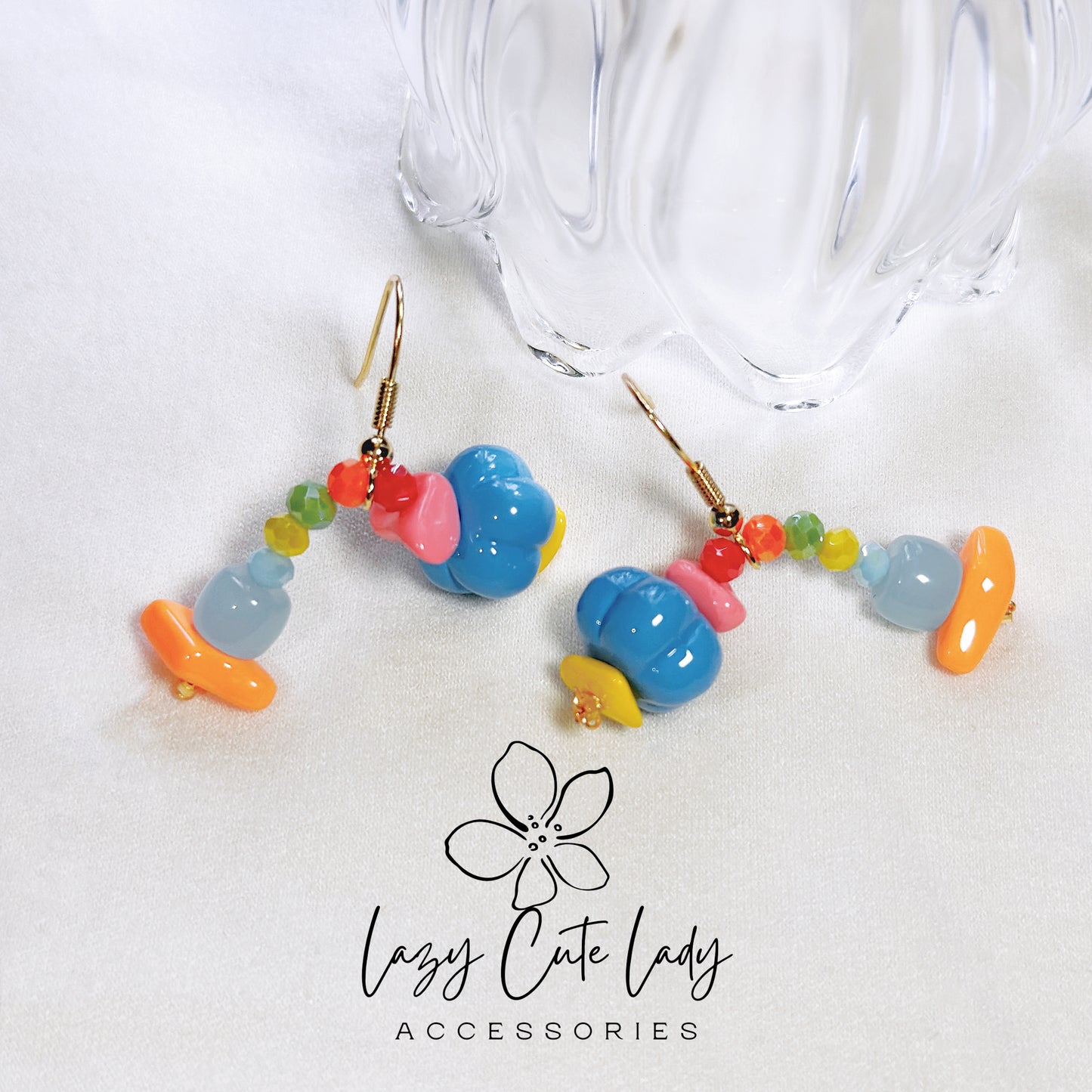 Candy-inspired Handmade Beaded Earrings
