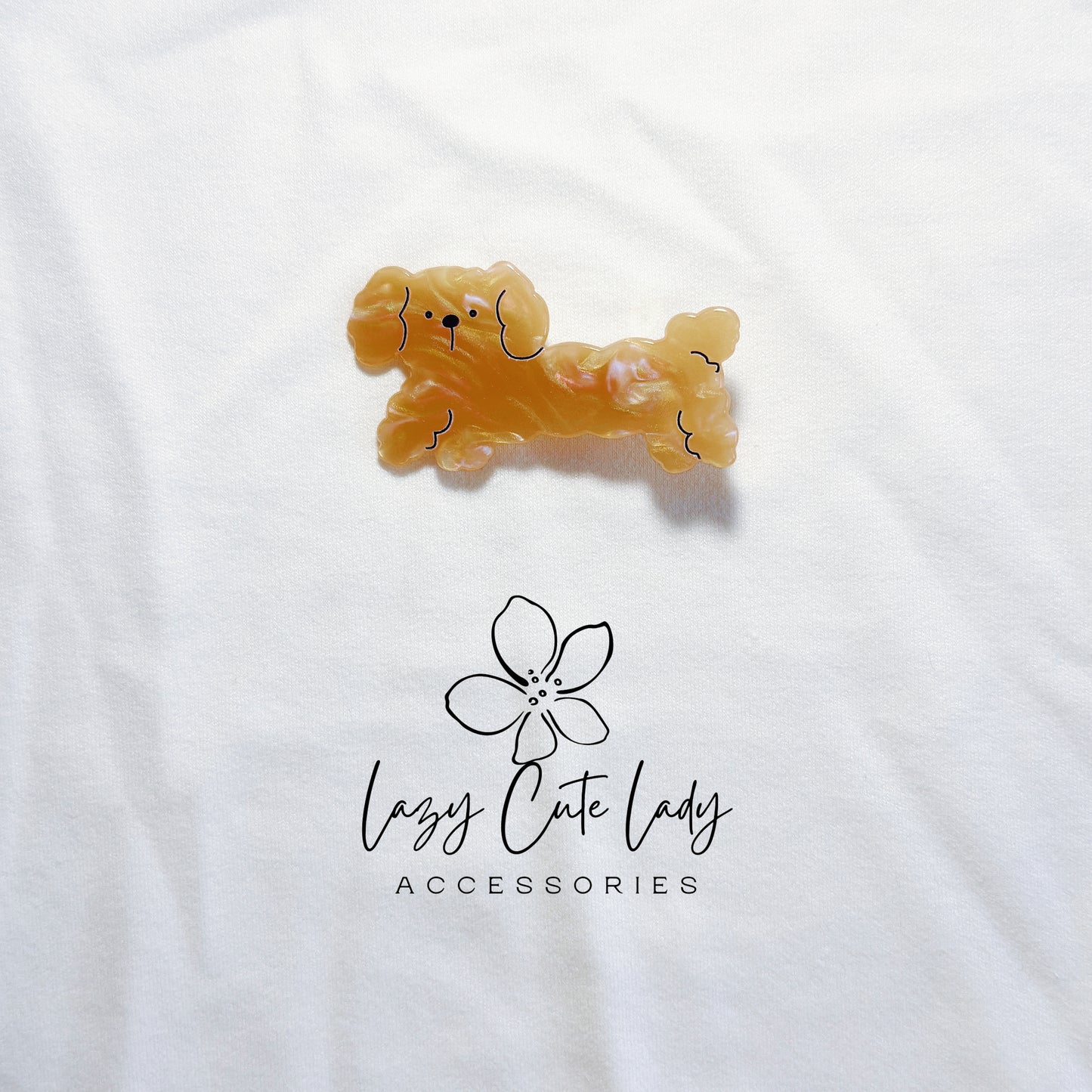 Playful Puppy Hair Clip Set – Eco-Friendly Acetate Dachshund Barrettes for All Ages- Cute Hair Clips- Gift for Her