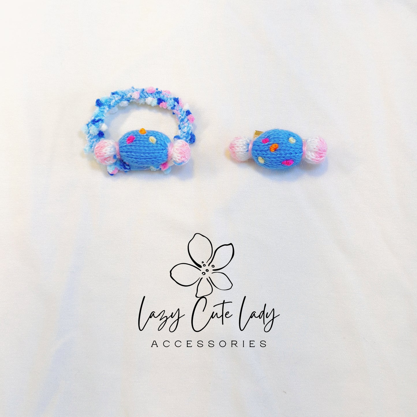 Candyland Knitted Hair Ties & Clips – Sweet Yarn Treats for Your Hair-Gift for Her