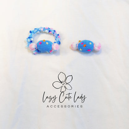 Candyland Knitted Hair Ties & Clips – Sweet Yarn Treats for Your Hair-Gift for Her
