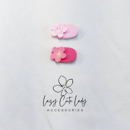 Trio of Blossoms Hair Set – Sakura, Peach & Tulip Edition- Gift