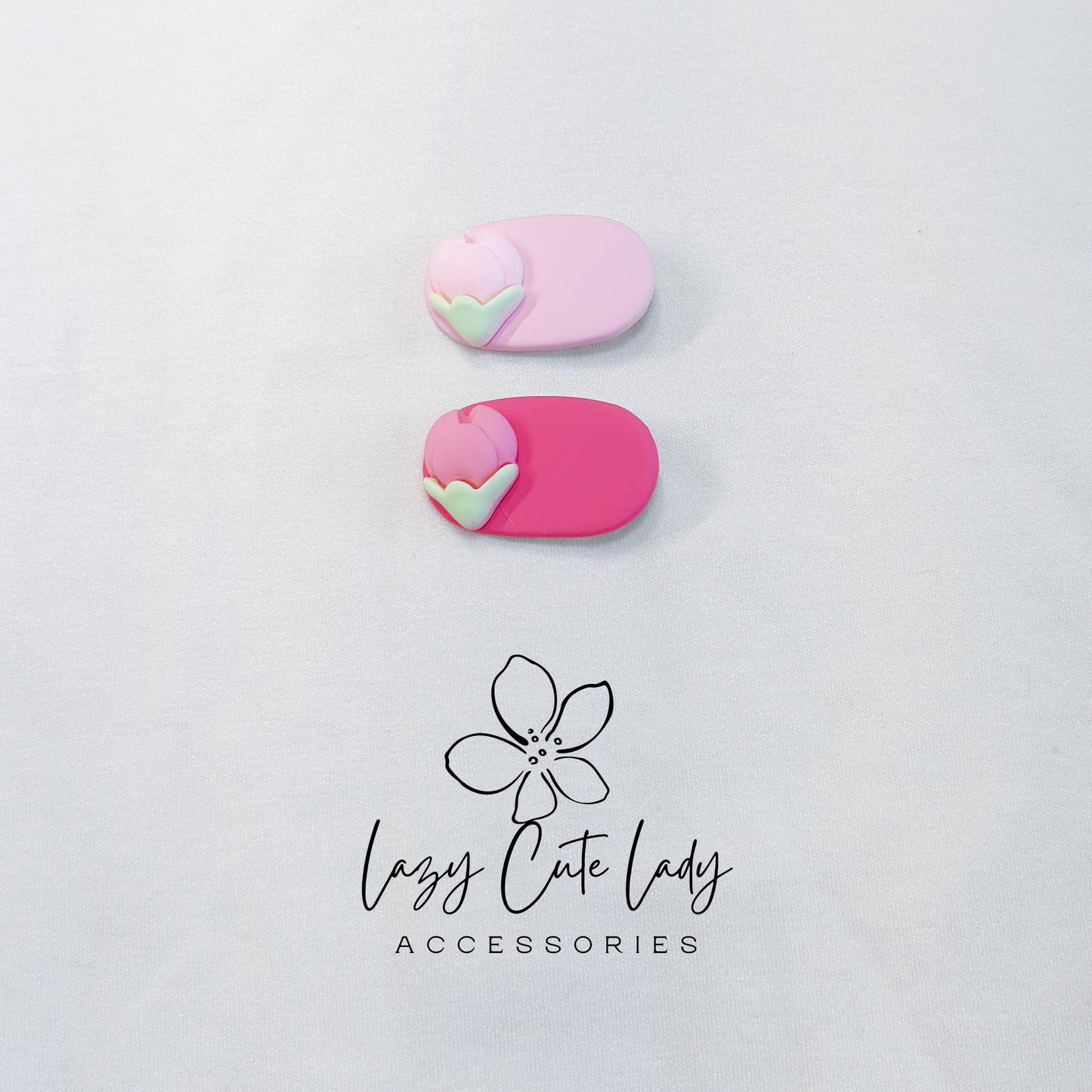 Trio of Blossoms Hair Set – Sakura, Peach & Tulip Edition- Gift
