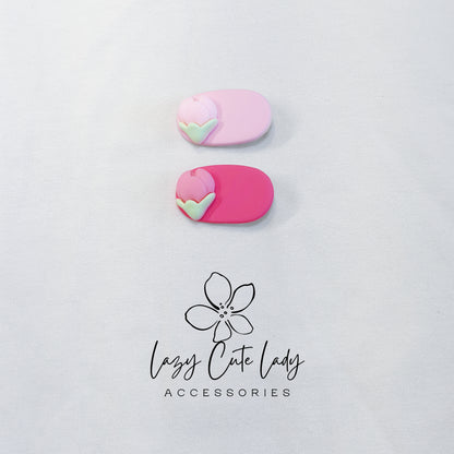 Trio of Blossoms Hair Set – Sakura, Peach & Tulip Edition- Gift