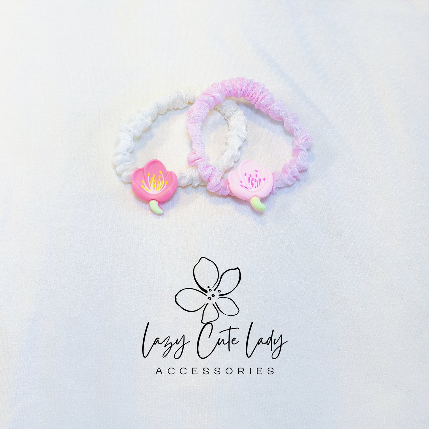 Trio of Blossoms Hair Set – Sakura, Peach & Tulip Edition- Gift