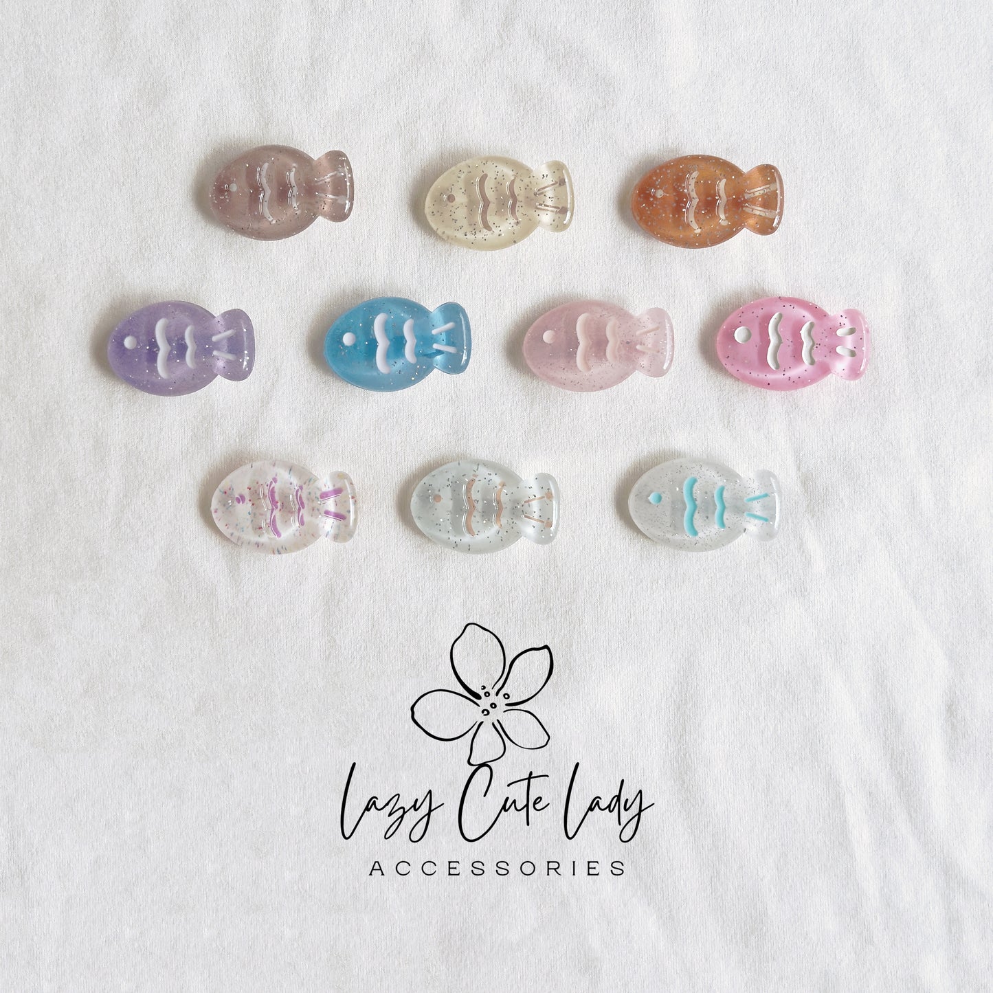 Lazy Cute Lady – Mini Fish Clip Collection- Baby hair Clips- Cute hair Clips- Gift
