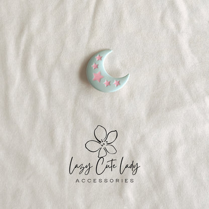 Moon & Stars Hair Clips – Pastel Celestial Dreams for Every Day