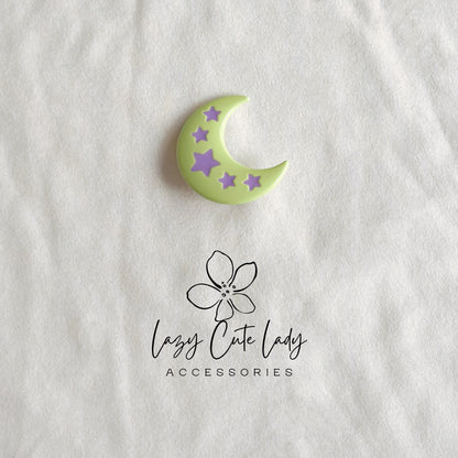 Moon & Stars Hair Clips – Pastel Celestial Dreams for Every Day