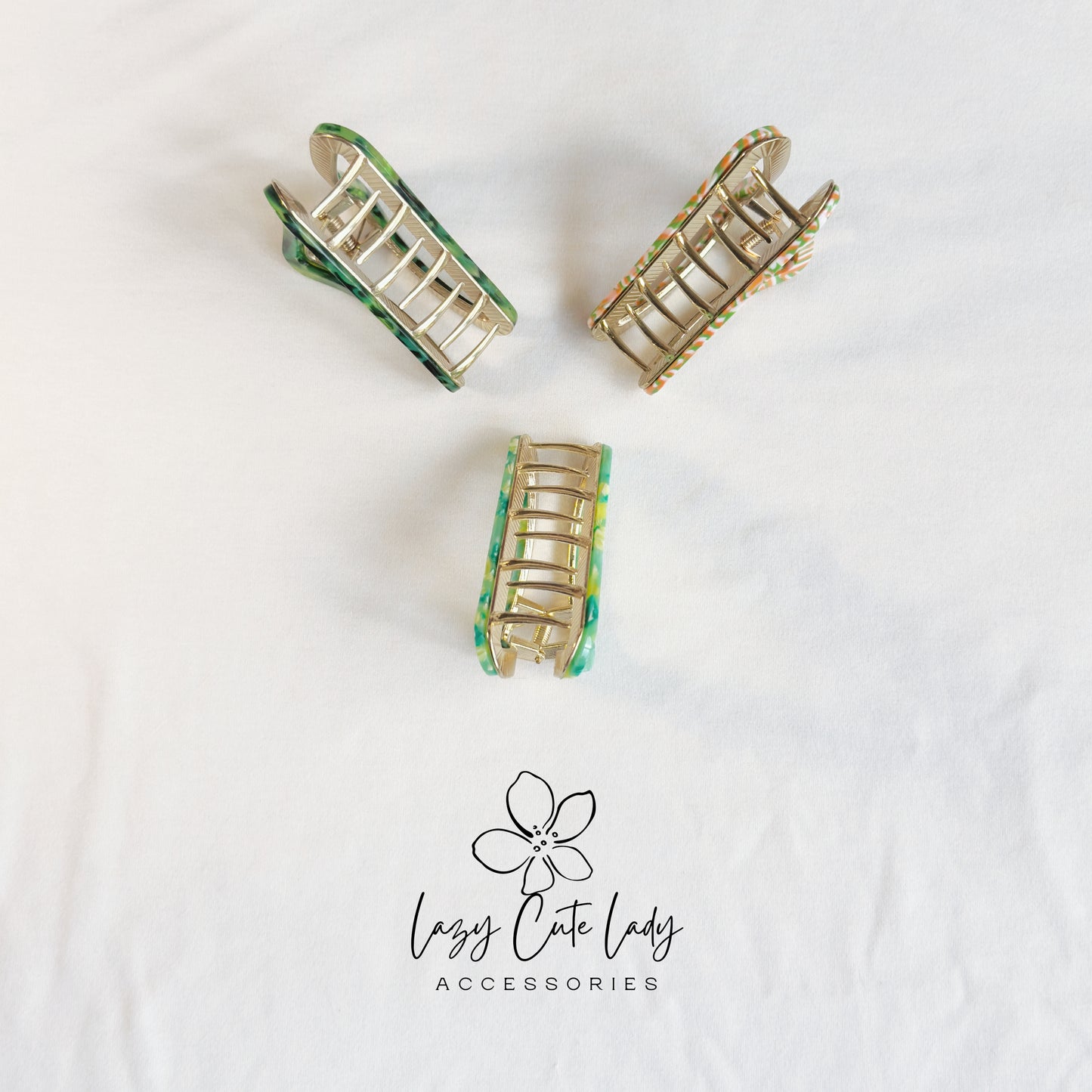 Eco Acetate Triangle Hair Claw Clip – Modern Geometric Design