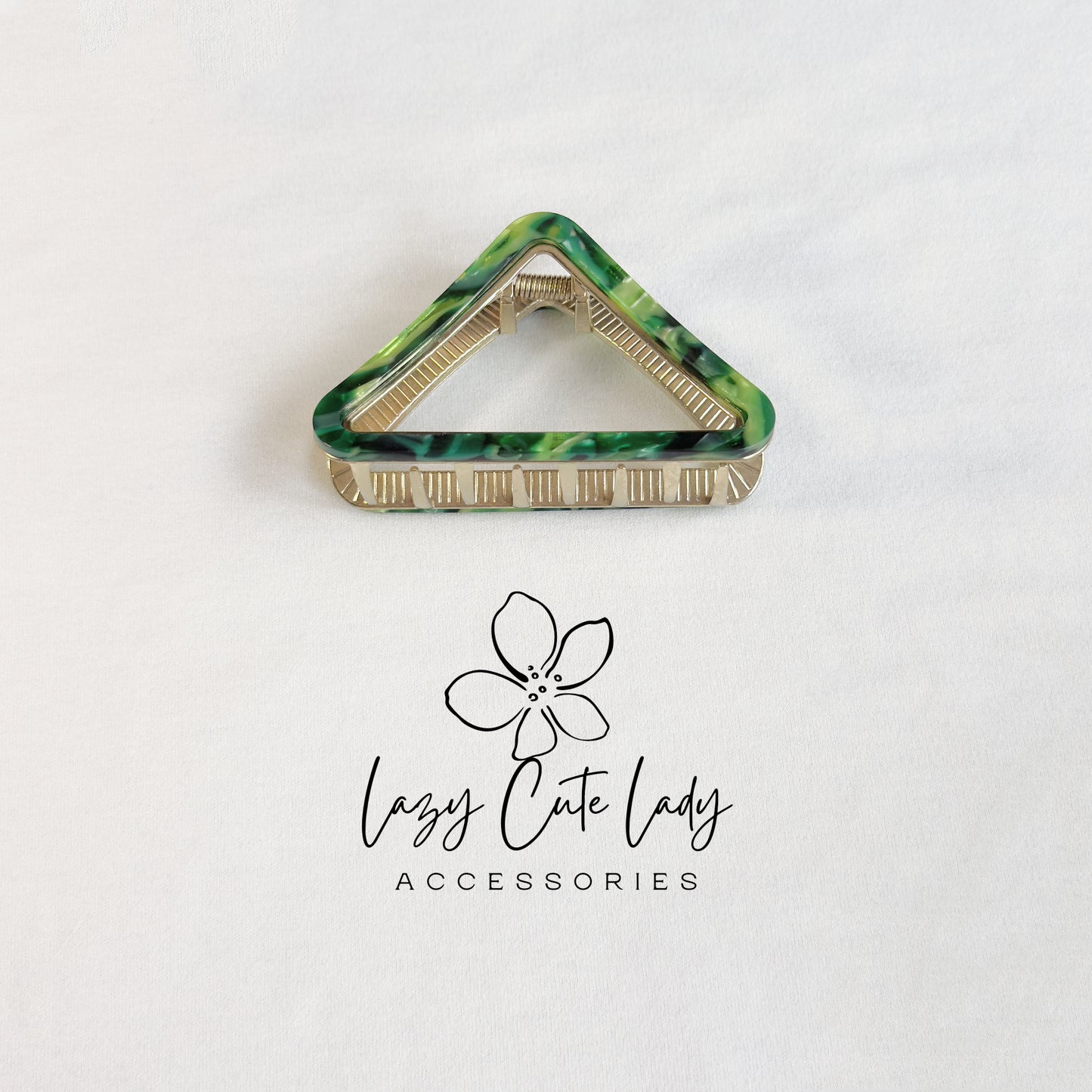 Eco Acetate Triangle Hair Claw Clip – Modern Geometric Design