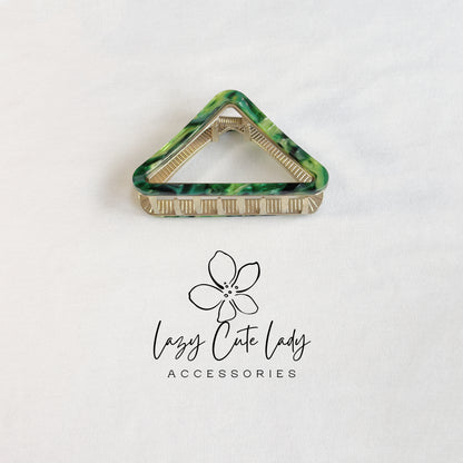 Eco Acetate Triangle Hair Claw Clip – Modern Geometric Design