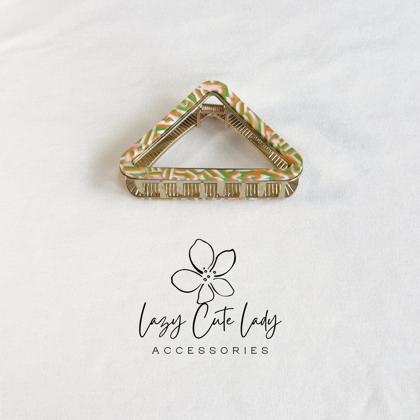 Eco Acetate Triangle Hair Claw Clip – Modern Geometric Design