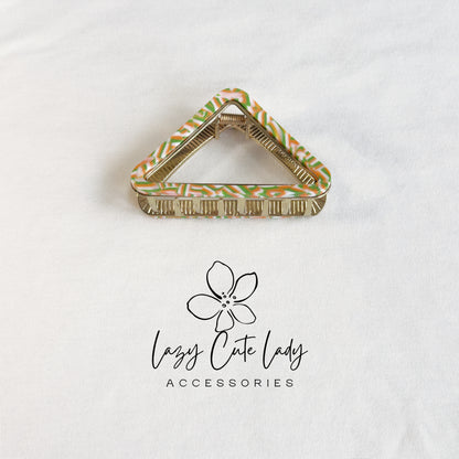 Eco Acetate Triangle Hair Claw Clip – Modern Geometric Design