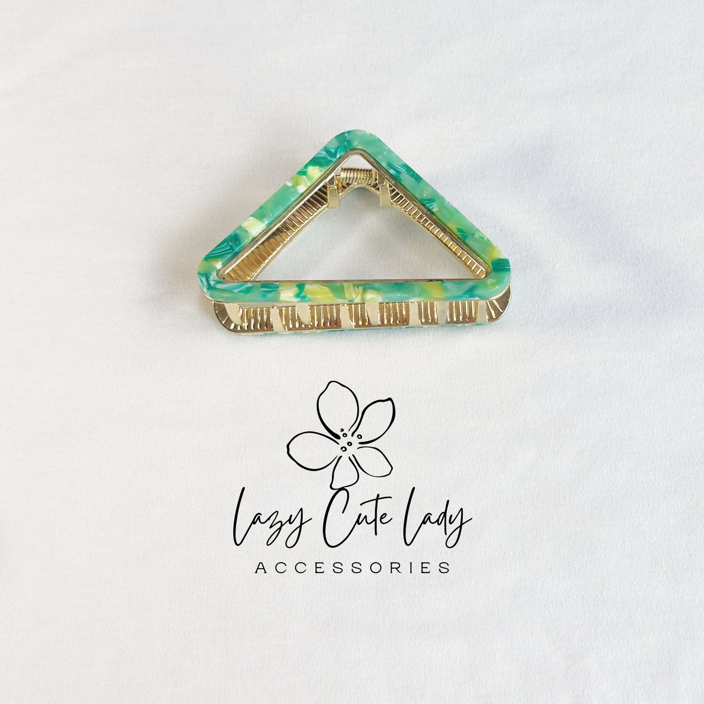 Eco Acetate Triangle Hair Claw Clip – Modern Geometric Design