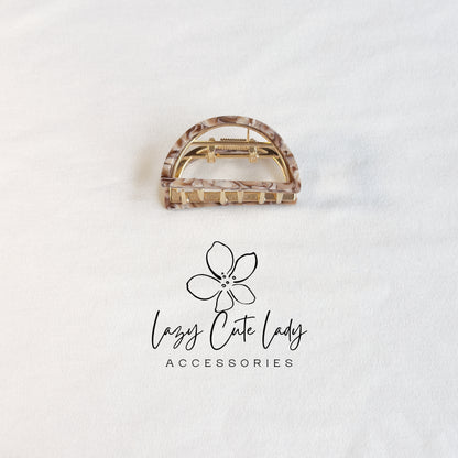 Mini Acetate Hair Claw Clips – Triangle &amp; Half-Moon Set – Eco-Friendly Small Claw Clips
