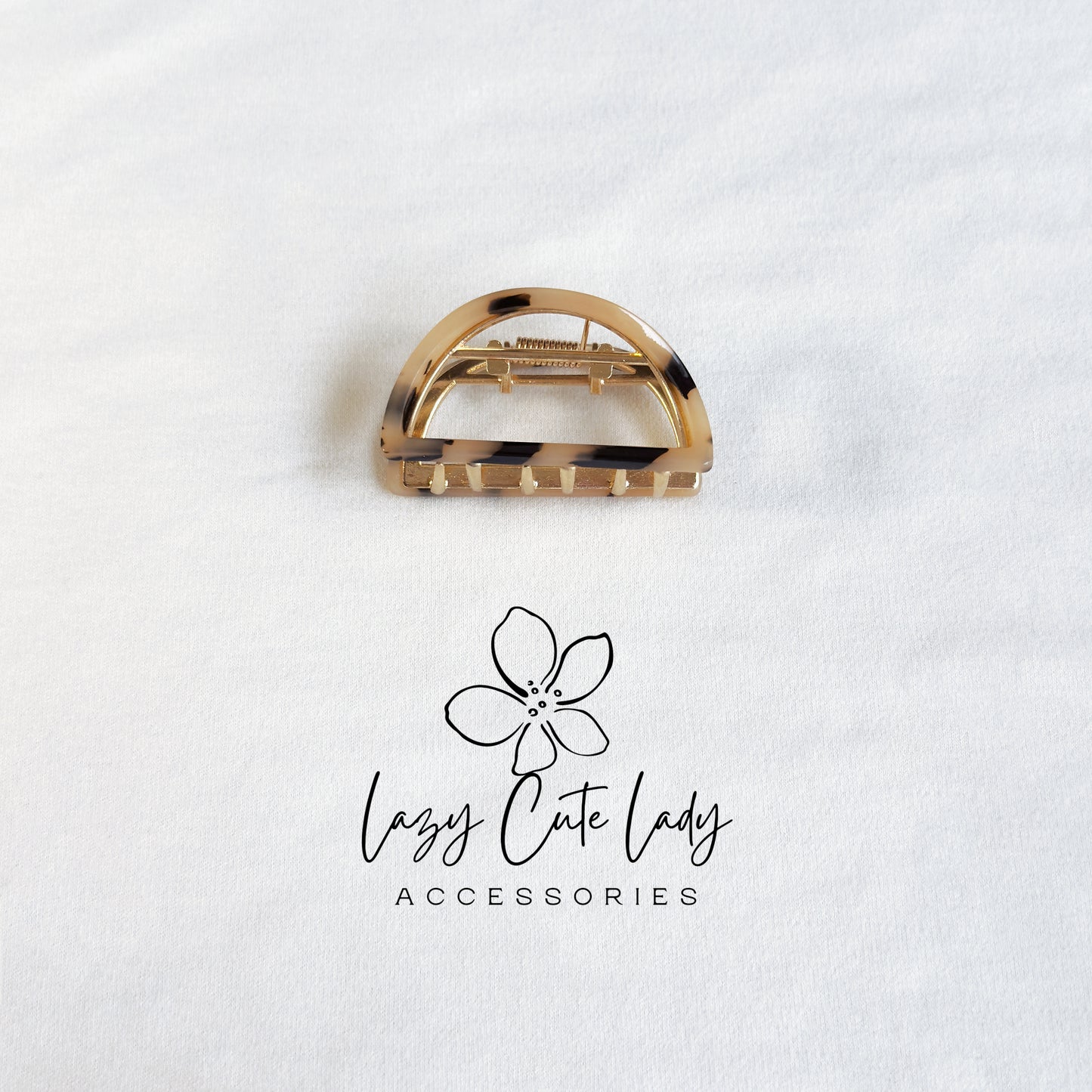 Mini Acetate Hair Claw Clips – Triangle &amp; Half-Moon Set – Eco-Friendly Small Claw Clips