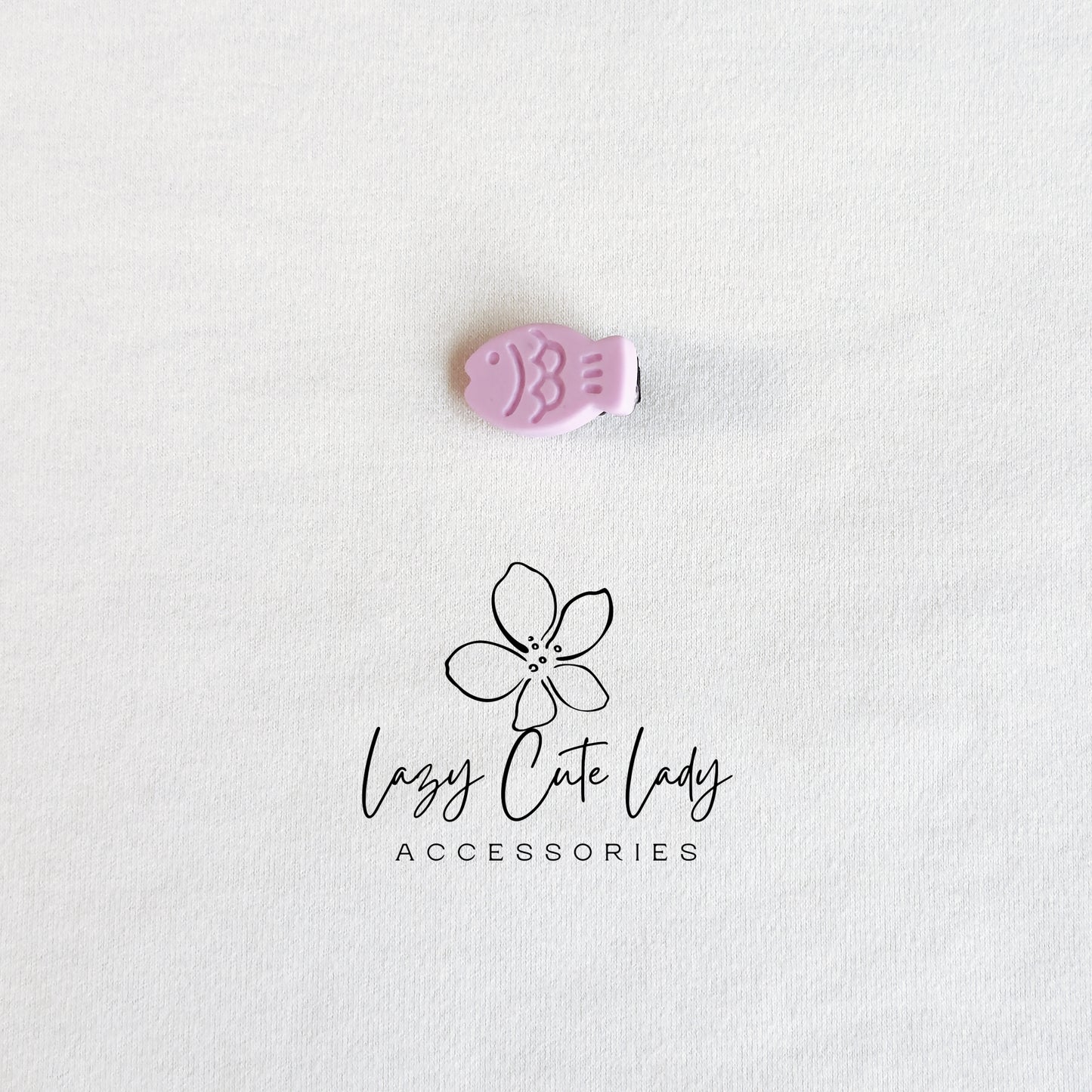 Mini Embossed Fish Hair Clips – 1" Pastel Snap Clips for All Ages