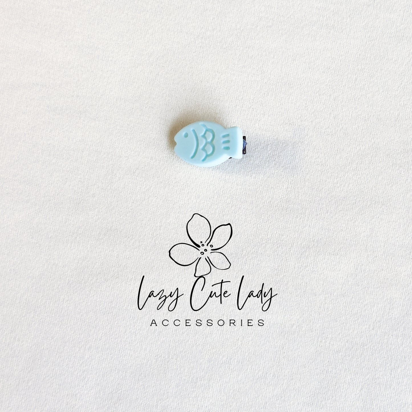 Mini Embossed Fish Hair Clips – 1" Pastel Snap Clips for All Ages