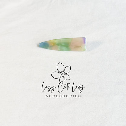 Eco Acetate Tapered Snap Hair Clips – Modern Classic Barrettes in Multiple Sizes &amp; Colors